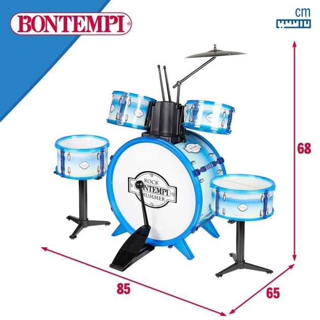 Būgnai Bontempi Mėlyna Plastmasinis 85 x 68 x 65 cm (9 Dalys) (2 vnt.)