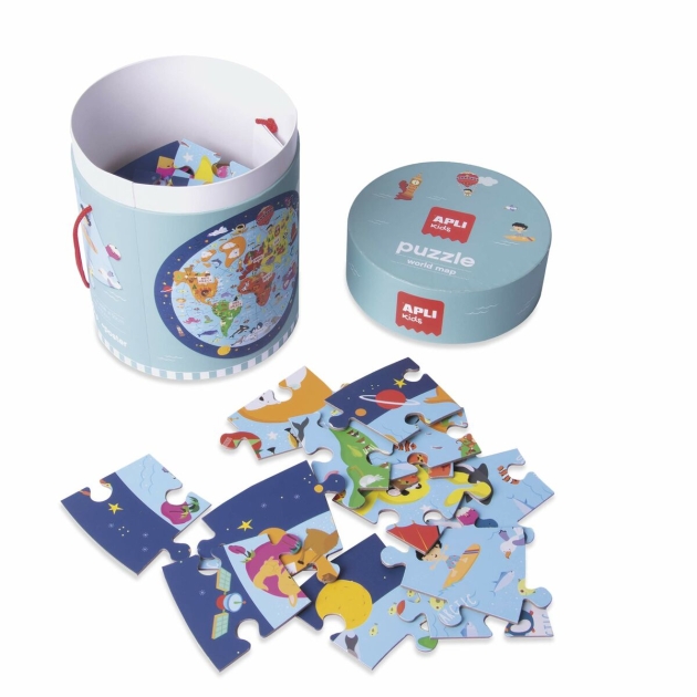 Dėlionė Apli World Map Apskritas 48 Dalys 50 cm