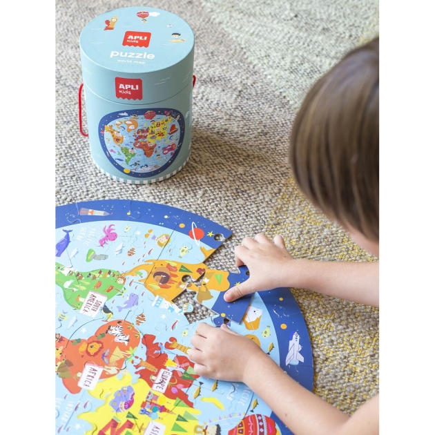 Dėlionė Apli World Map Apskritas 48 Dalys 50 cm