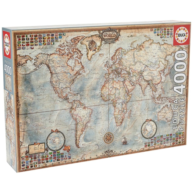 Dėlionė Educa 14827 World Map 4000 Dalys