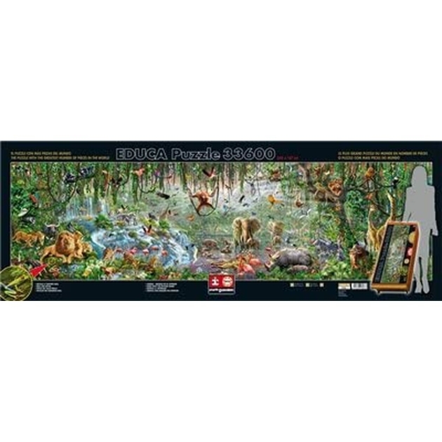 Dėlionė Educa 16066.0 The Wild Life (FR) 33600 Dalys 570 x 157 cm