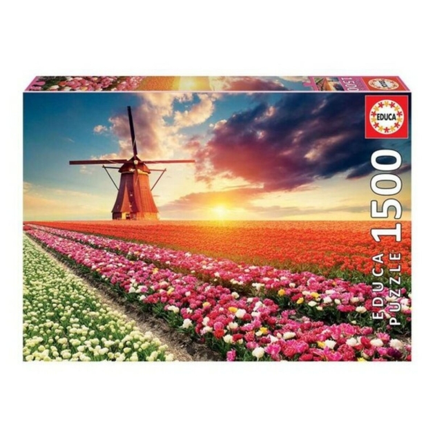 Dėlionė Educa Fields of Tulips 18465 1500 Dalys