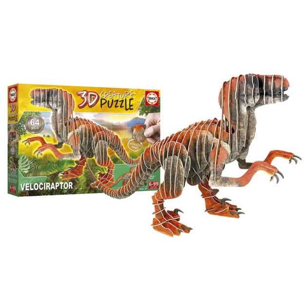 3D Puzlė Educa Velociraptor 58 Dalys 3D