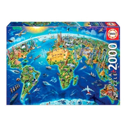 Dėlionė Educa World Symbols 17129.0 2000 Dalys