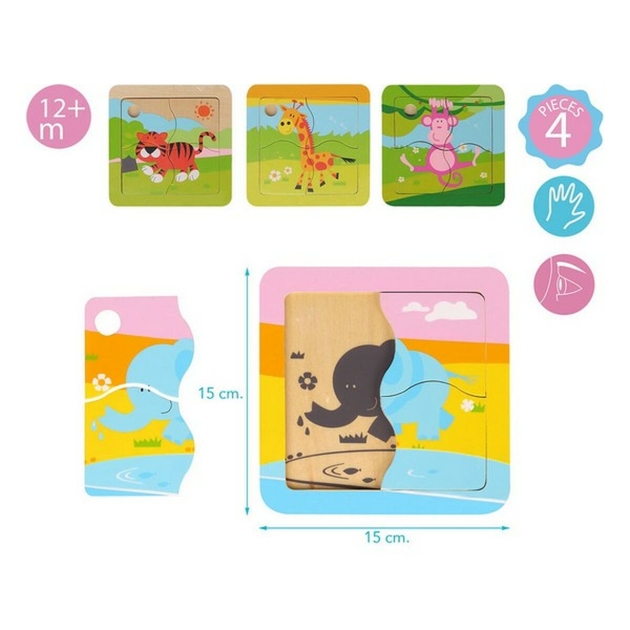 Dėlionė Kiokids 4 pcs (15 x 15 cm)