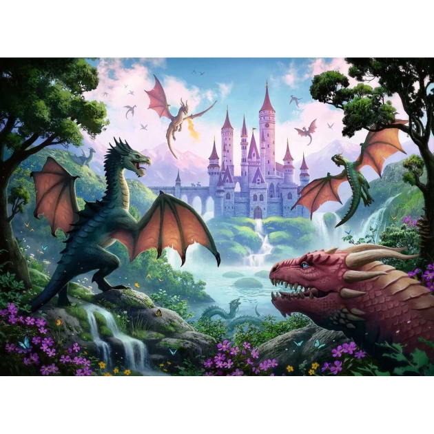 Dėlionė Ravensburger 13356 The Dragon’s Wrath XXL 300 Dalys