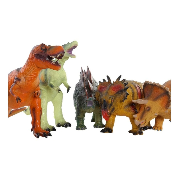 Dinozauras DKD Home Decor 6 vnt. 48 x 23 x 34,5 cm Minkšta