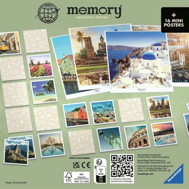 Edukacinis žaidimas Ravensburger Memory: Collectors' Memory - Voyage Spalvotas (ES-EN-FR-IT-DE)