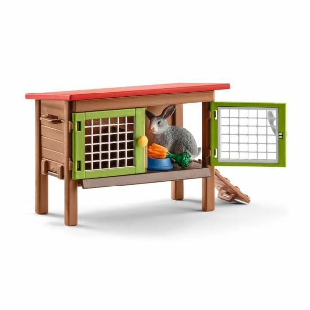 Fermos gyvūnų rinkinys Schleich Rabbit Hutch Triušis Plastmasinis