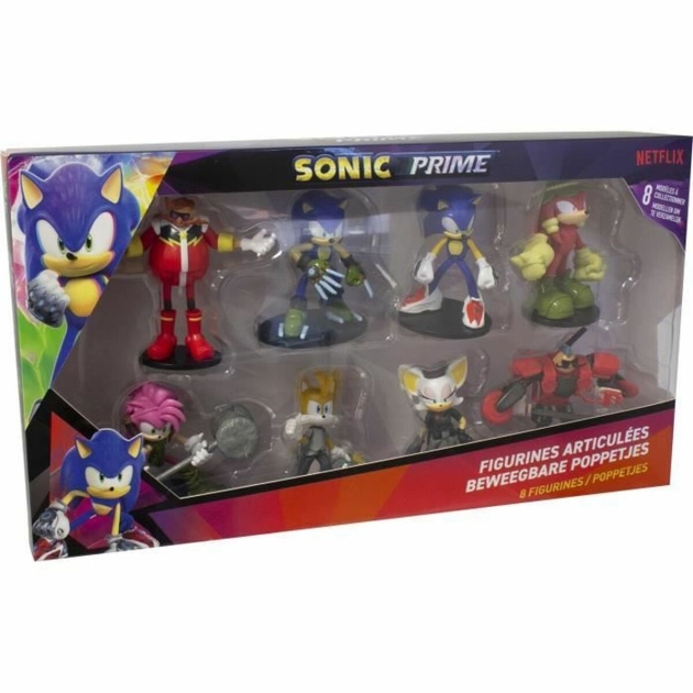 Figūrėlės su judančiomis kojomis ir rankomis Sonic Prime 8 Dalys