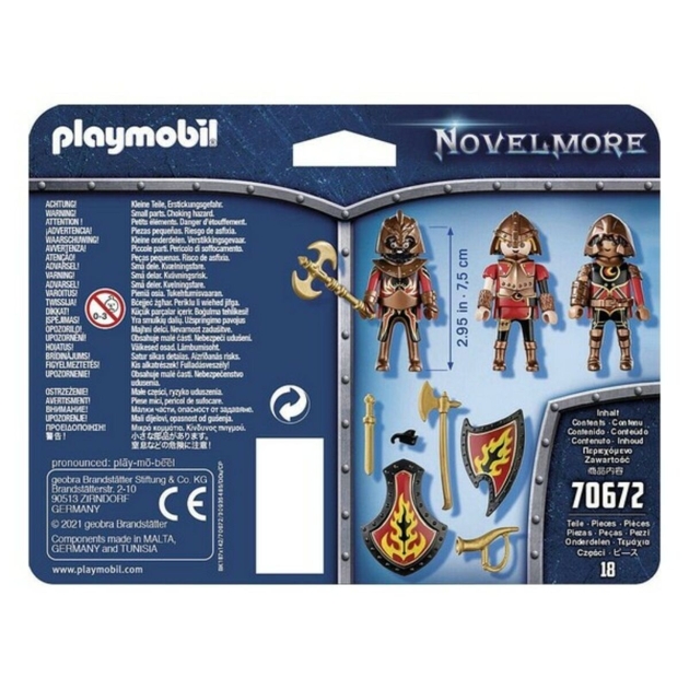 Figūrų rinkinys Novelmore Fire Knigths Playmobil 70672 (18 pcs)