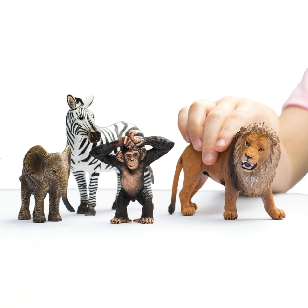 Gyvūnų figūros Schleich 42387 Wild Life: Safari 4 Dalys Plastmasinis