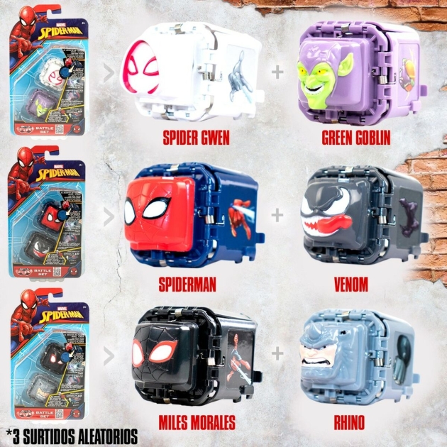 Įgūdžių žaidimas Spider Man Battle Cubes (12 vnt.)