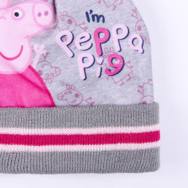 Kepurė ir pirštinės Peppa Pig Pilka (Vienas dydis)