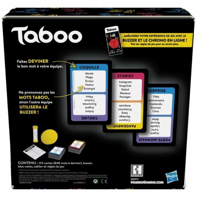 Klausimų ir atsakymų rinkinys Hasbro Taboo