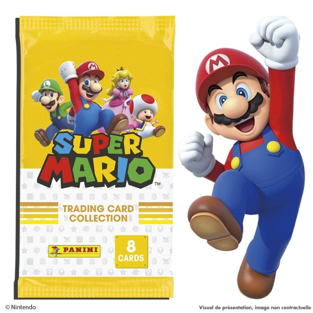 Kolekcionuojamų kortelių pakuotė Panini Super Mario 4 Vokai