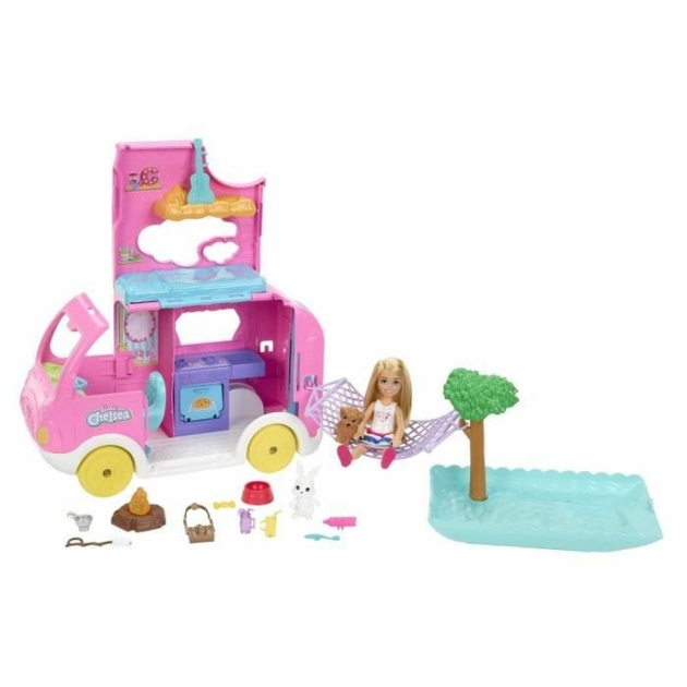 Kūdikio lėlė Barbie Chelsea motorhome barbie car box