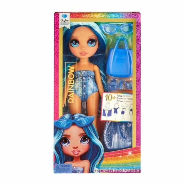 Kūdikio lėlė Rainbow High Swim Style Doll – Skyler (Blue)