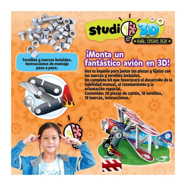 Lėktuvo modelis Educa Studio 3D 56 Dalys (37 x 30 x 15 cm)