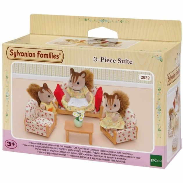 Lėlių namo priedai Sylvanian Families Sofa + 2 Armchairs + Table