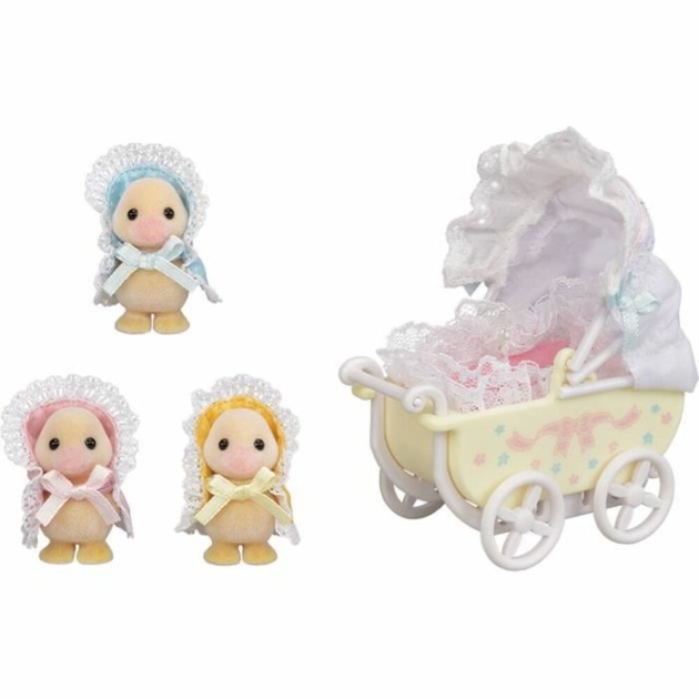 Lėlių rinkinys Sylvanian Families The Adorable Duck and Pram Triplets