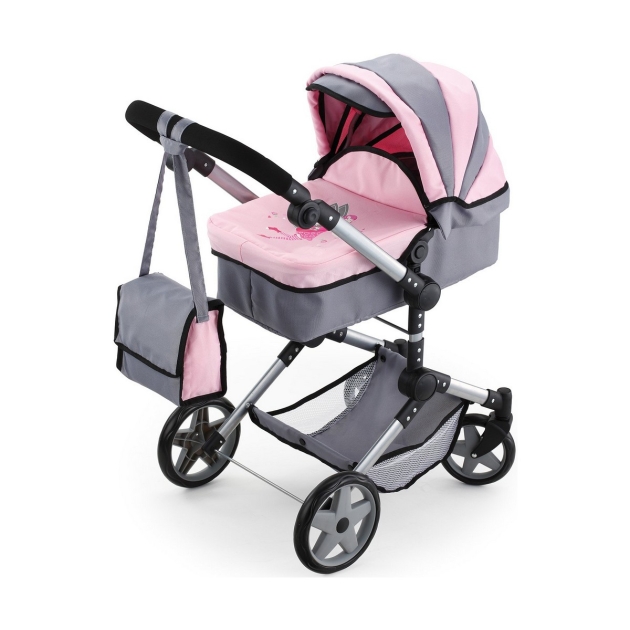 Lėlių vežimėlis Reig Pram Neo Pro Pilka 57 cm