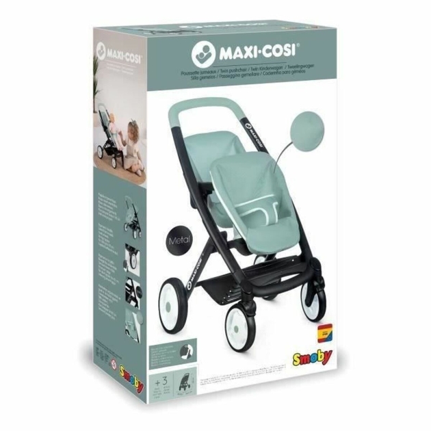 Lėlių vežimėlis Smoby Maxi Cosi Twin 64 cm