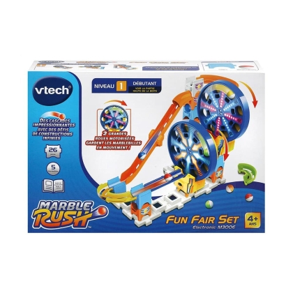 Marmuro rinkinys Vtech Marble Rush - Expansion Kit Electronic - Fun Fair Set Lenktynių trasa 26 Dalys Trasa su Rampomis + 4 metų