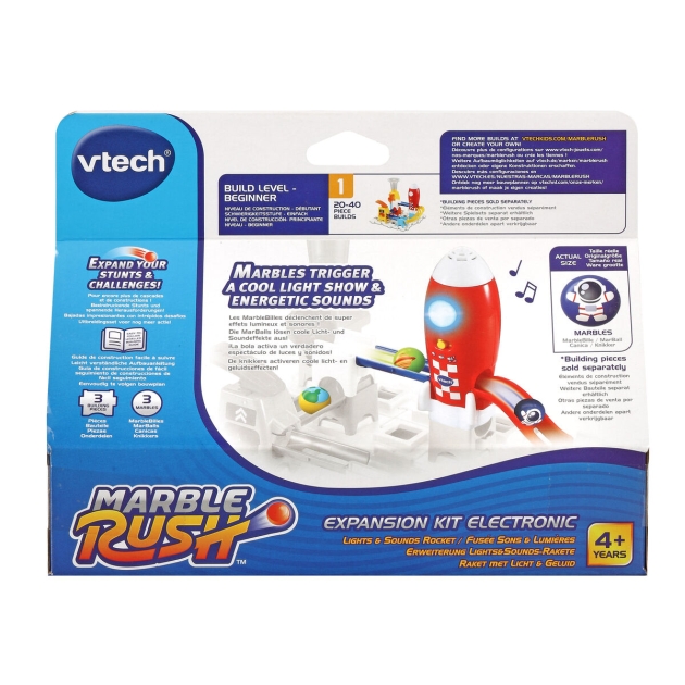 Marmuro rinkinys Vtech Marble Rush – Expansion Kit Electronic – Raket Lenktynių trasa Trasa su Rampomis 3 Dalys + 4 metų