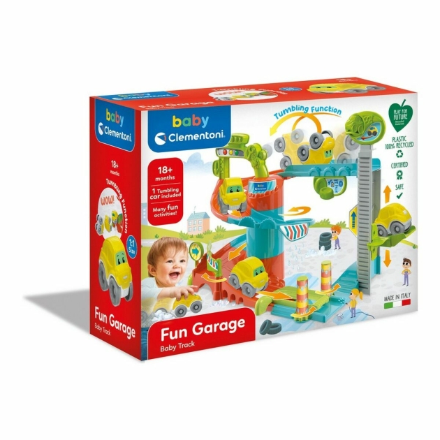 Mašinų parkas su Mašinomis Fun Garage Baby Track Clementoni FUN GARAGE – BABY TRACK