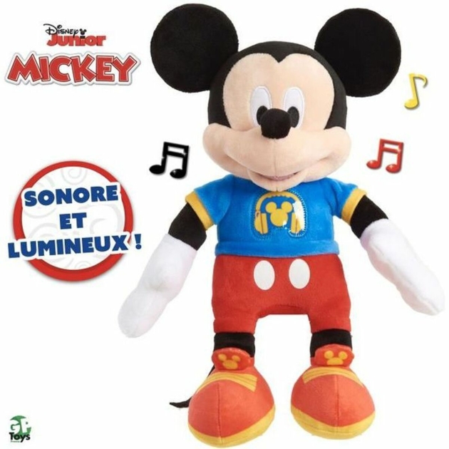 Muzikinis pliušinis žaislas Famosa MCC13 Mickey Mouse Šviesa su garsu Poliesteris Plastmasinis Spalvotas (33 cm)