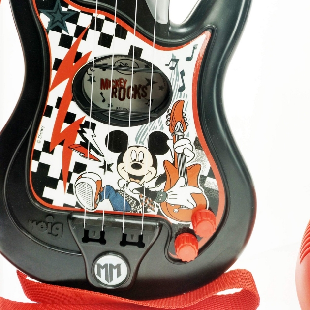 Muzikos rinkinys Mickey Mouse Mikrofonas Kūdikių gitara