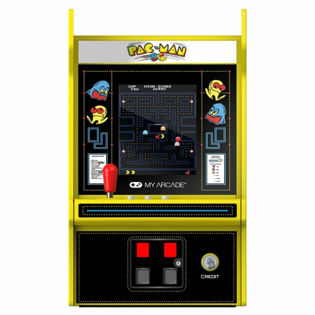 Nešiojama žaidimų konsolė My Arcade Micro Player PRO – Pac Man Retro Games Geltona