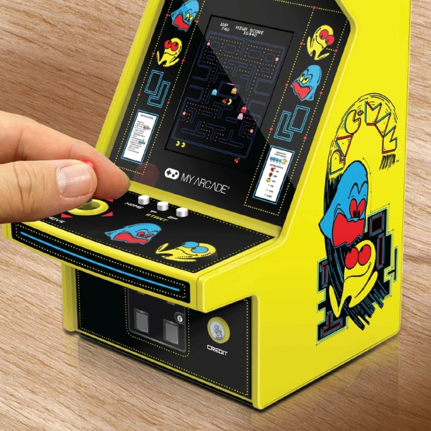 Nešiojama žaidimų konsolė My Arcade Micro Player PRO – Pac Man Retro Games Geltona