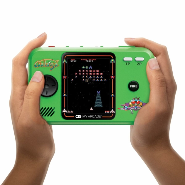 Nešiojama žaidimų konsolė My Arcade Pocket Player PRO – Galaga Retro Games Žalia