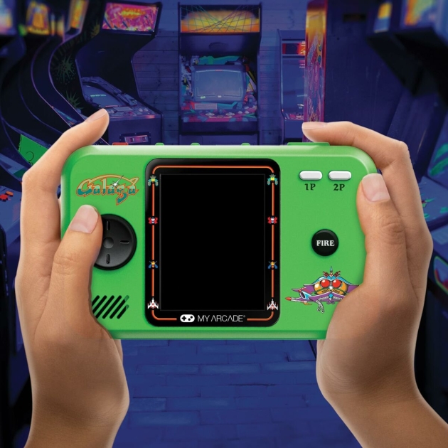 Nešiojama žaidimų konsolė My Arcade Pocket Player PRO – Galaga Retro Games Žalia