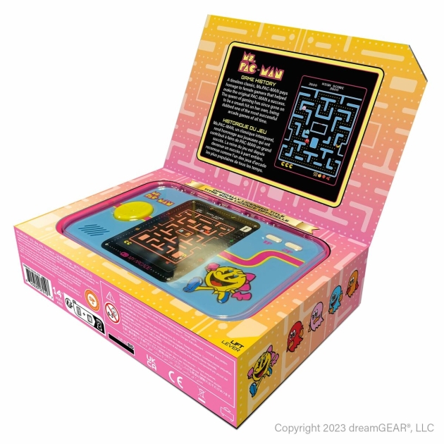 Nešiojama žaidimų konsolė My Arcade Pocket Player PRO – Ms. Pac Man Retro Games Mėlyna