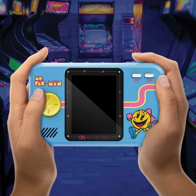 Nešiojama žaidimų konsolė My Arcade Pocket Player PRO – Ms. Pac Man Retro Games Mėlyna