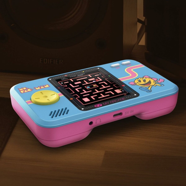 Nešiojama žaidimų konsolė My Arcade Pocket Player PRO – Ms. Pac Man Retro Games Mėlyna