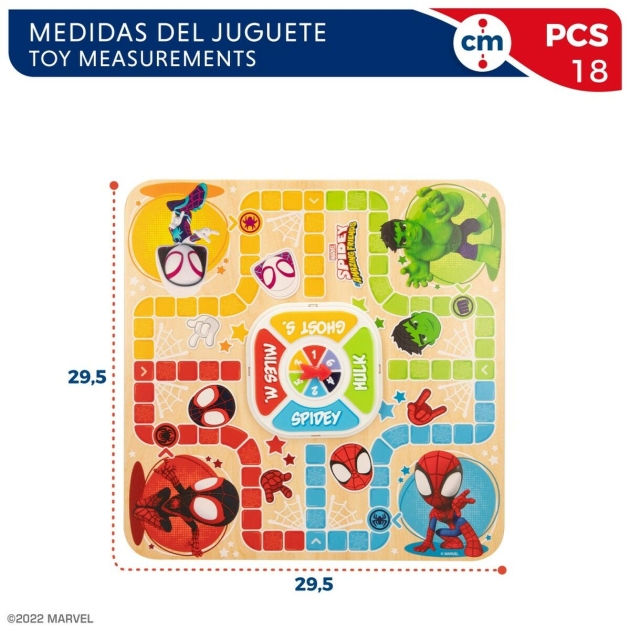 Parch ir Oca žaidimo lenta Spidey 29,5 x 3,5 x 29,5 cm (18 Dalys) (6 vnt.)