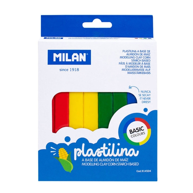 Plastilino dalys modeliavimui Milan 330 g (4 Dalys)