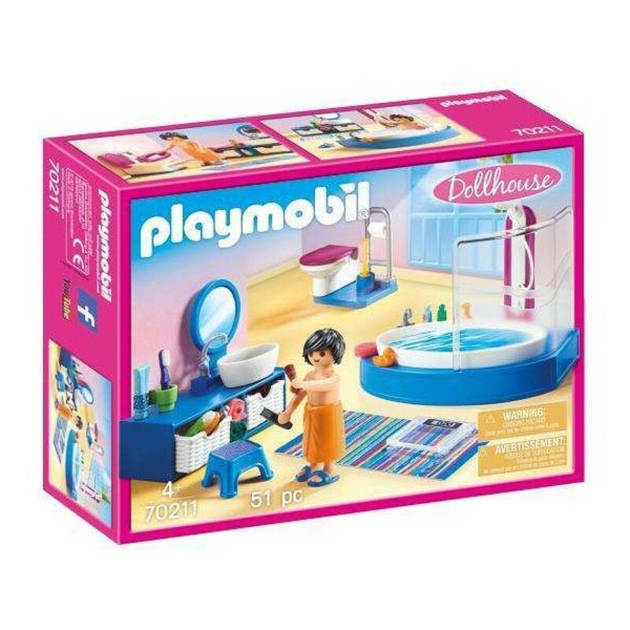 Playset Dollhouse Bathroom Playmobil 70211 Vonios (51 pcs)