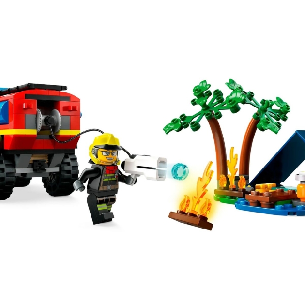 Playset Lego 60412 4×4 Fire Engine with Rescue Boat