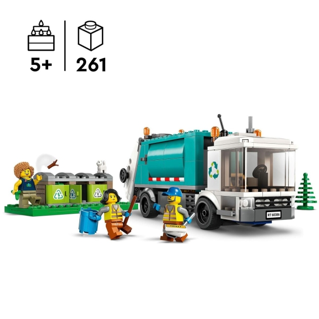 Playset Lego City 60386 Recycling truck Šiukšlių sunkvežimis