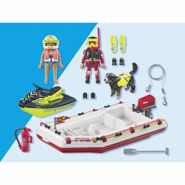 Playset Playmobil Action Heroes – Fireboat and Water Scooter 71464 52 Dalys