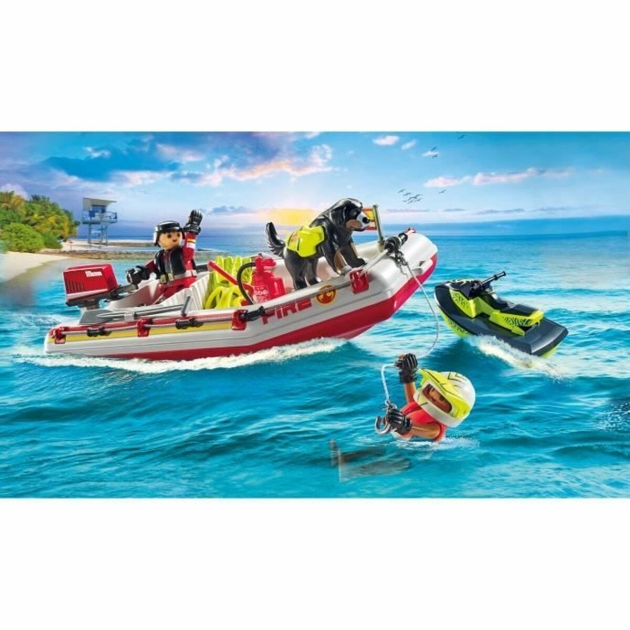 Playset Playmobil Action Heroes – Fireboat and Water Scooter 71464 52 Dalys