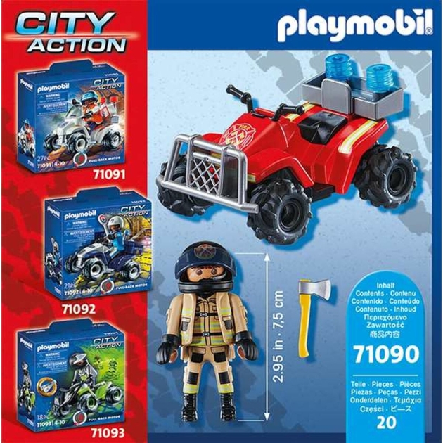 Playset Playmobil City Action Firefighters – Speed Quad 71090