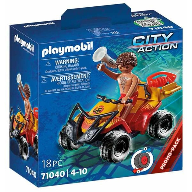 Playset Playmobil City Action Rescue Quad  18 Dalys 71040