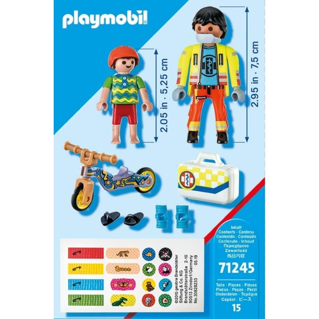 Playset Playmobil City Life – Paramedic with Patient 71245 15 Dalys