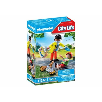 Playset Playmobil City Life - Paramedic with Patient 71245 15 Dalys